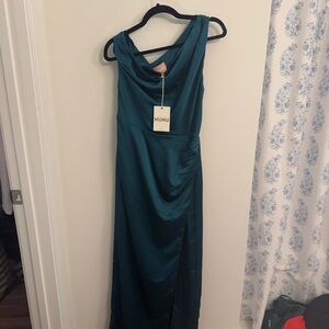 Show Me Your MuMu Teal Maxi Dress
